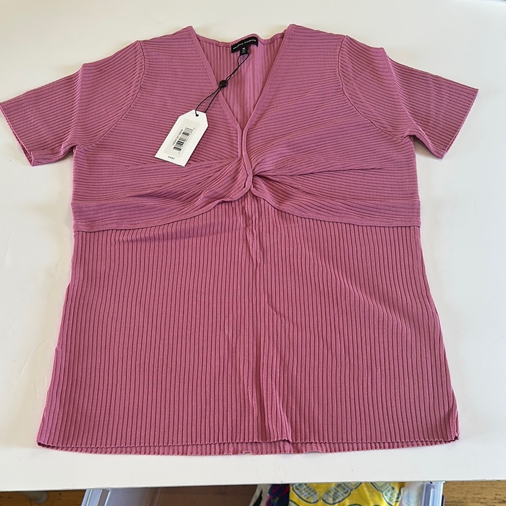 NWT Universal Standard Pink Ribbed top